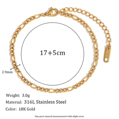 Stainless Steel Chain Bracelet for Women – Gold PVD Plated