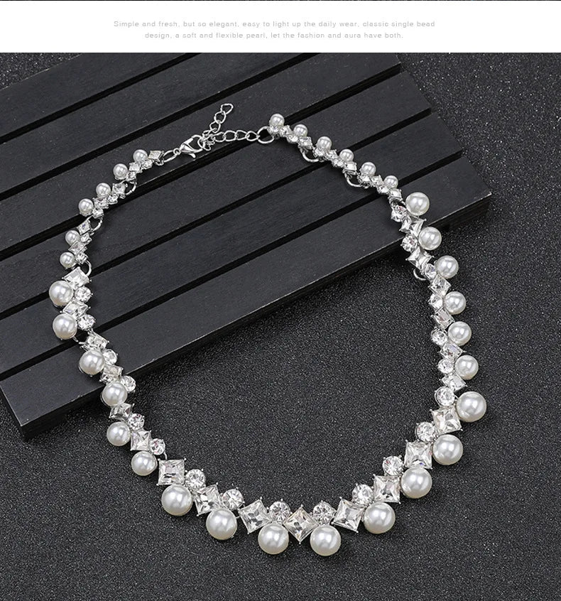 New pearl gemstone jewelry woman necklace set for women by edenista