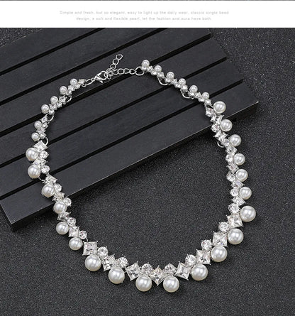 New pearl gemstone jewelry woman necklace set for women by edenista