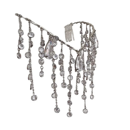 Rhinestone Tassel Headband Bridal
