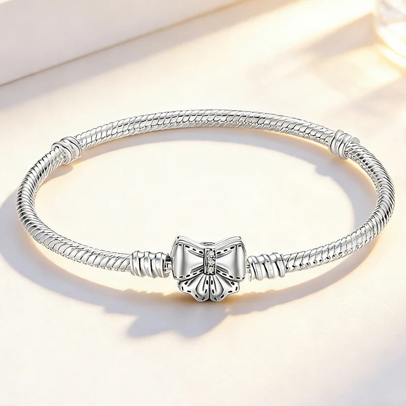 925 Sterling Silver Bracelet Afternoon Tea Butterfly Bracelet For Women by edenista