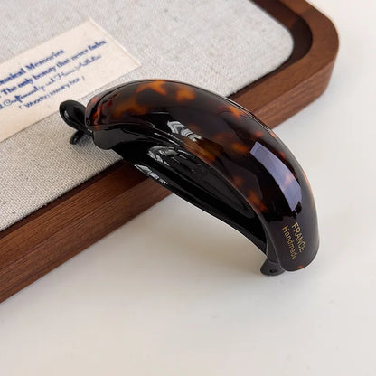 Edenista tortoiseshell acetate hair clip, vintage high-ponytail buckle design for women