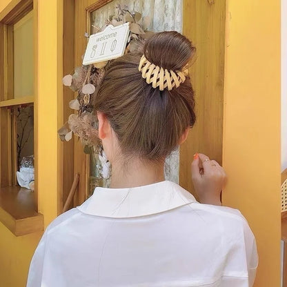 Acrylic Bun Hair Claw Clip – Bird Nest Expanding Style