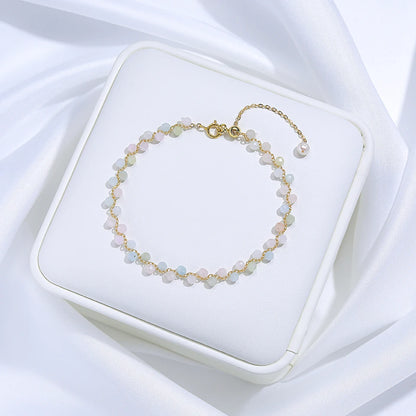 3mm Natural Stone Handmade Adjustable Bracelet for Women