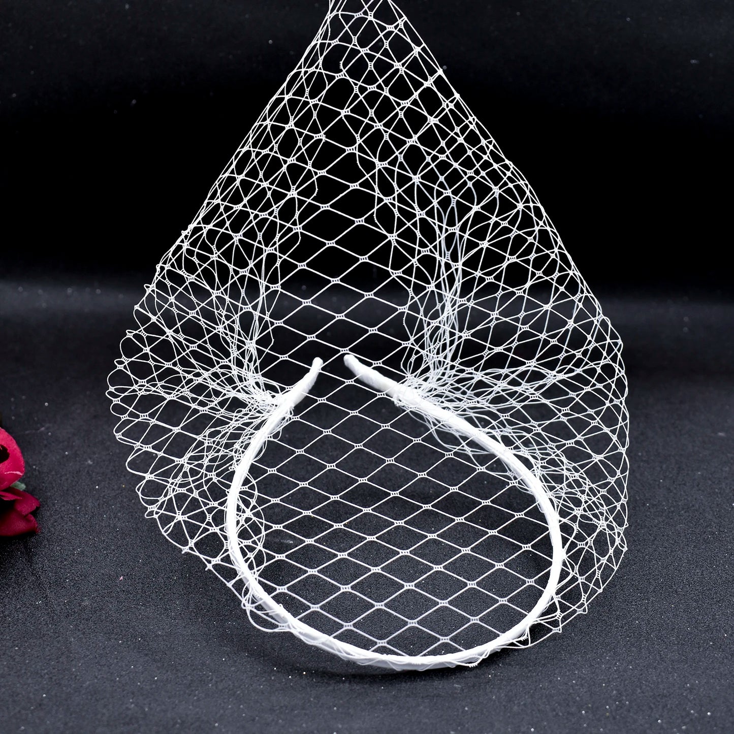 Pearl Beads Bridal Birdcage Veil