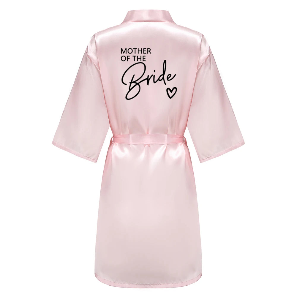 Team Bride Satin Kimono Robe Bridesmaid