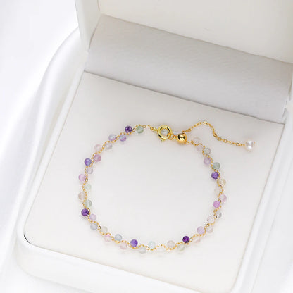 3mm Natural Stone Handmade Adjustable Bracelet for Women