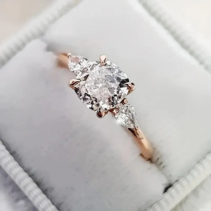 Huitan Cushion CZ Ring for Women