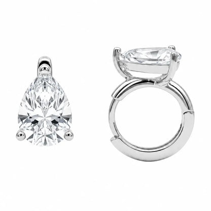18K Gold Plated Zirconia Huggie Hoop Earrings – 12.4mm
