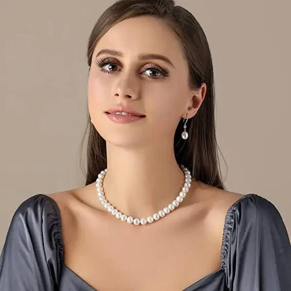 Baroque Freshwater Pearl Necklace 925 Silver
