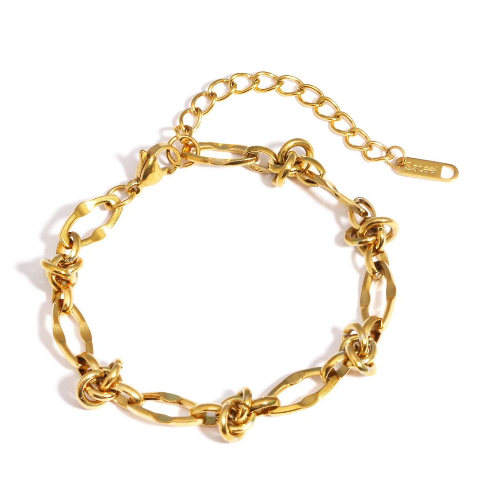 Chunky Gold Plated Stainless Steel Link Chain Bracelet