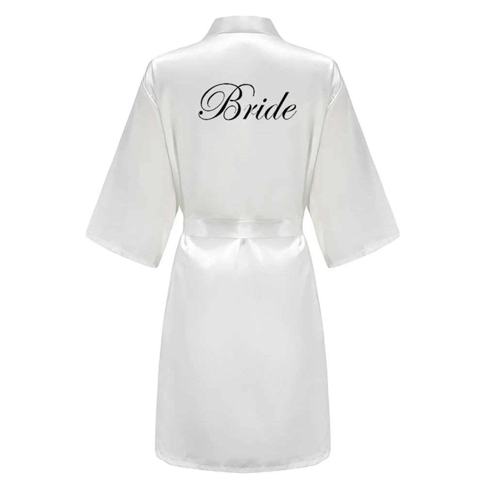 Team Bride Satin Kimono Robe Bridesmaid