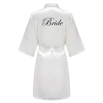 Team Bride Satin Kimono Robe Bridesmaid