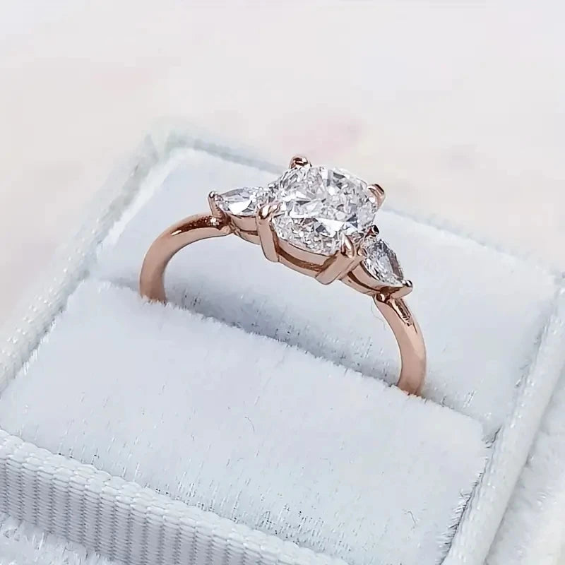 Huitan Cushion CZ Ring for Women