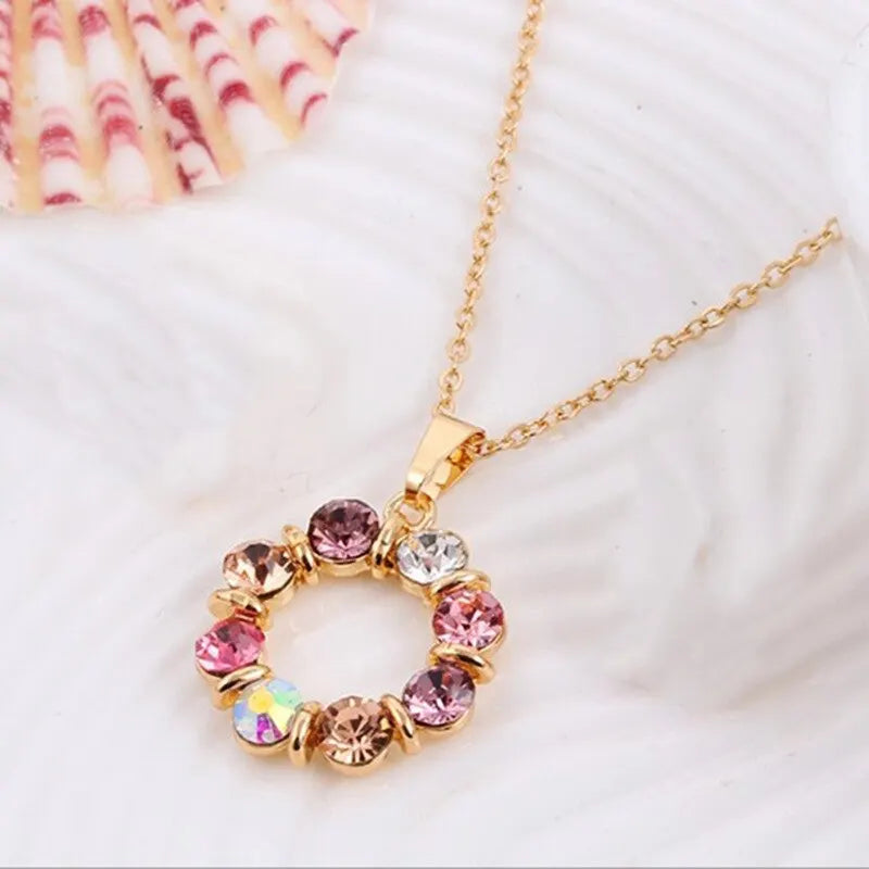 3pcs Gold Necklace Earrings Set Ladies Celebrity Simple Fashion Style by edenista