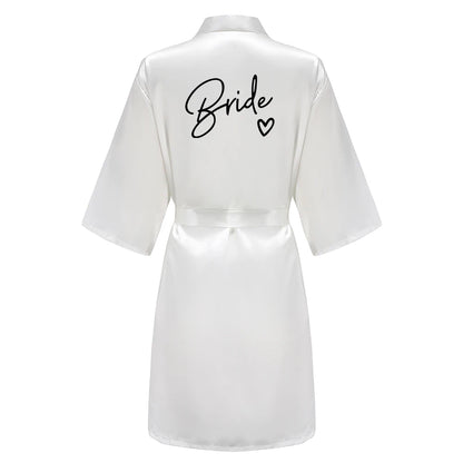 Team Bride Satin Kimono Robe Bridesmaid