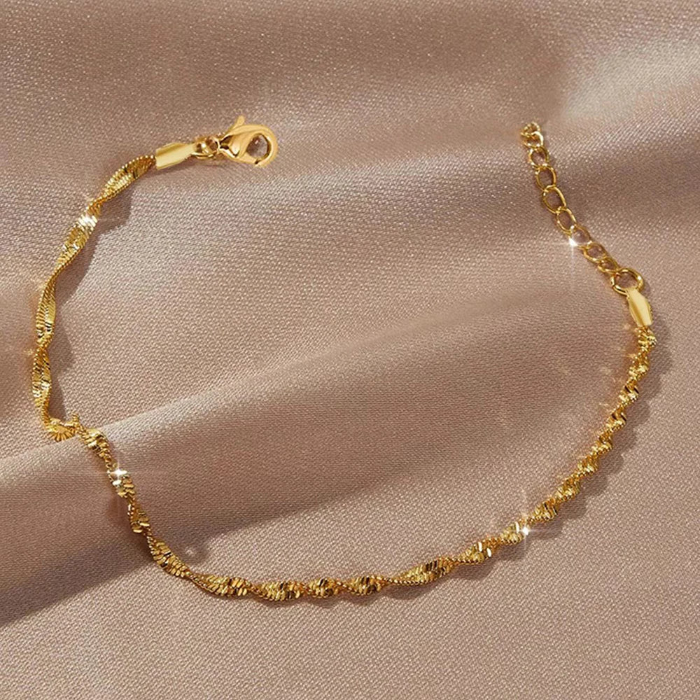 Simple Stainless Steel Chain Bracelet – Bohemian Style