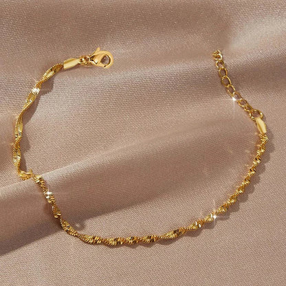 Simple Stainless Steel Chain Bracelet – Bohemian Style