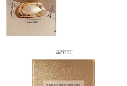 Gold metal-closure box clutch bag for women, evening and wedding purse