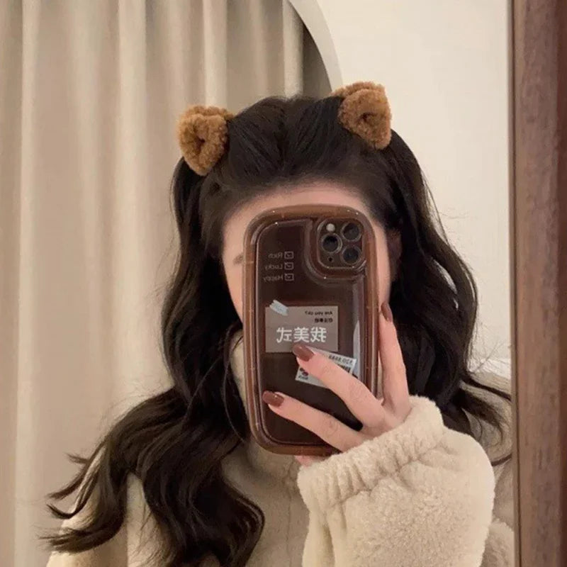 2-Piece Plush Cat Ear Hair Clips – Cute Duck Beak Hairpins for Women & Girls