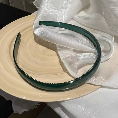 Plastic Translucent Toothed Headband – Non-Slip Candy Color Hair Hoop for Women & Girls