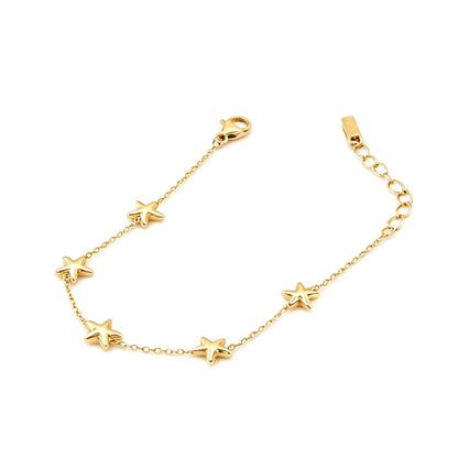 Gold-Plated Heart Charm Bracelet – Stainless Steel