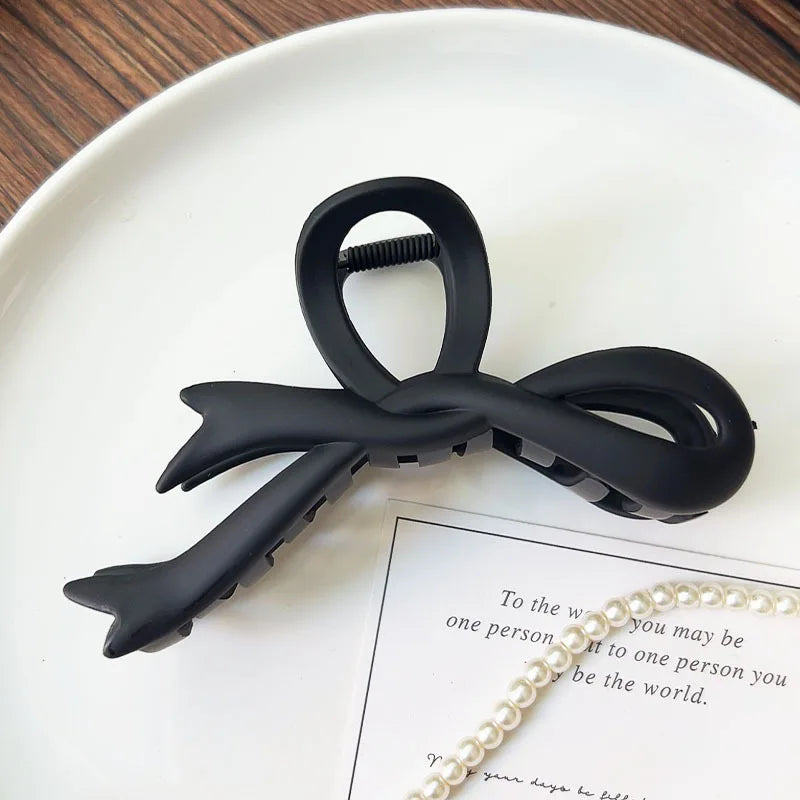 Korean Matte Acrylic Hair Claw Clamp – Geometric Cross Crab Clip Barrettes for Women
