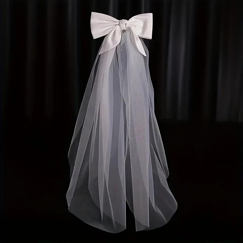 Double Layer Mesh Tulle Short Wedding Veil