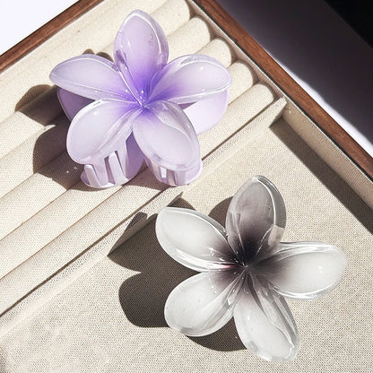 2-Piece Bohemian Flower Hair Claw Clip Set – Egg Flower Barrette for Women & Girls