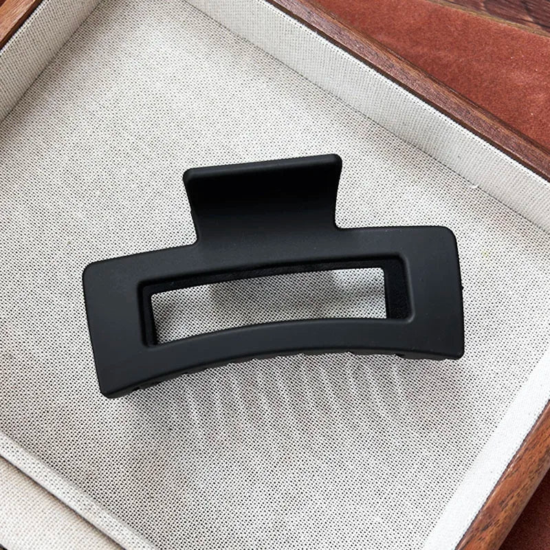 Korean Matte Acrylic Hair Claw Clamp – Geometric Cross Crab Clip Barrettes for Women