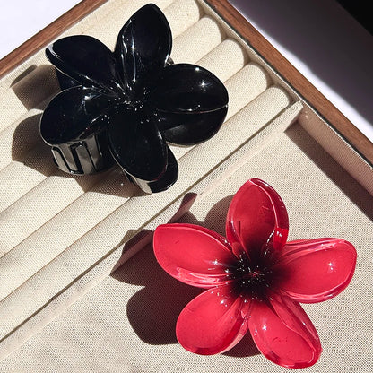 2-Piece Bohemian Flower Hair Claw Clip Set – Egg Flower Barrette for Women & Girls