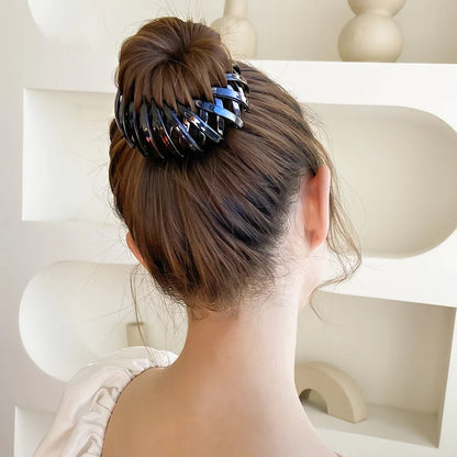 Acrylic Bun Hair Claw Clip – Bird Nest Expanding Style