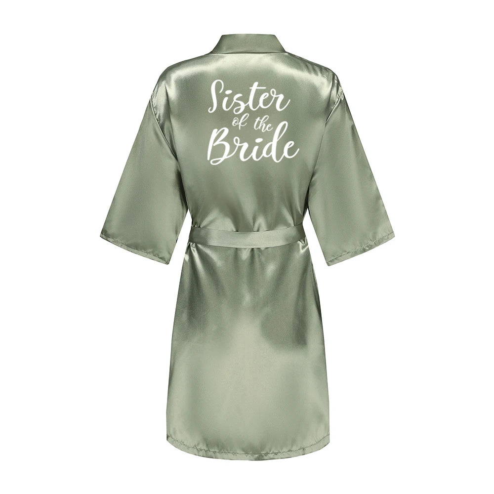 Bride & Bridesmaid Short Satin Robe