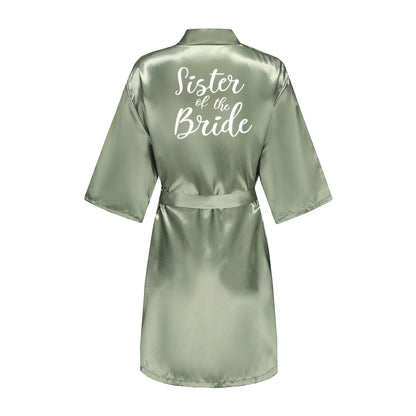 Bride & Bridesmaid Short Satin Robe