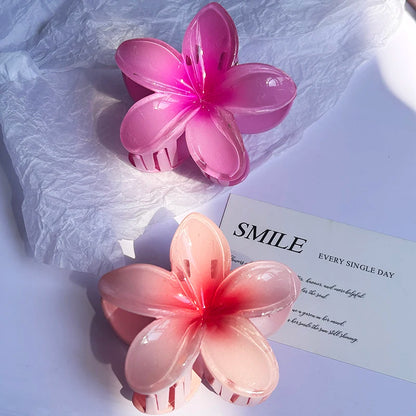 2-Piece Bohemian Flower Hair Claw Clip Set – Egg Flower Barrette for Women & Girls