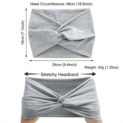 Wide Elastic Sports Headband – Yoga, Pilates & Fitness Sweatband for Women
