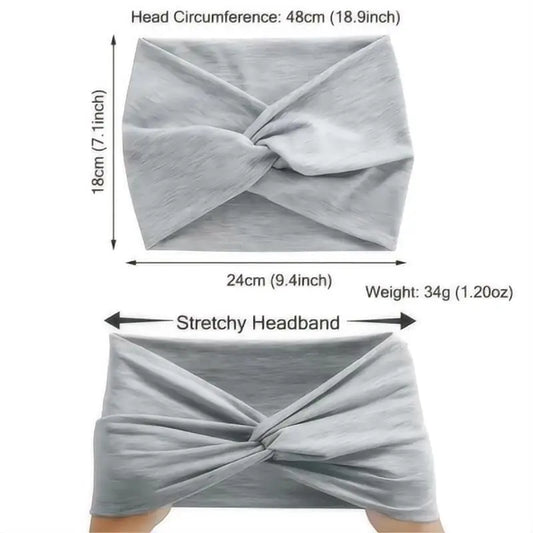 Wide Elastic Sports Headband – Yoga, Pilates & Fitness Sweatband for Women