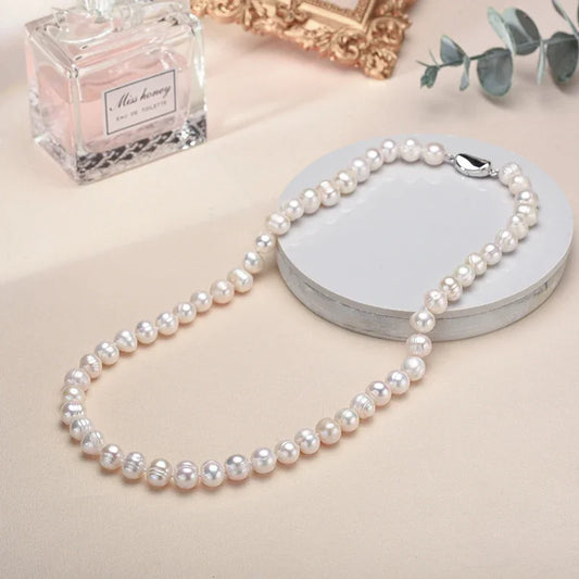 Baroque Freshwater Pearl Necklace 925 Silver