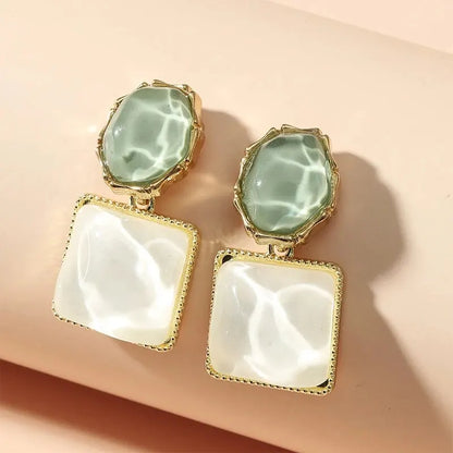 Colourful Crystal Stone Dangle Drop Earrings for Women
