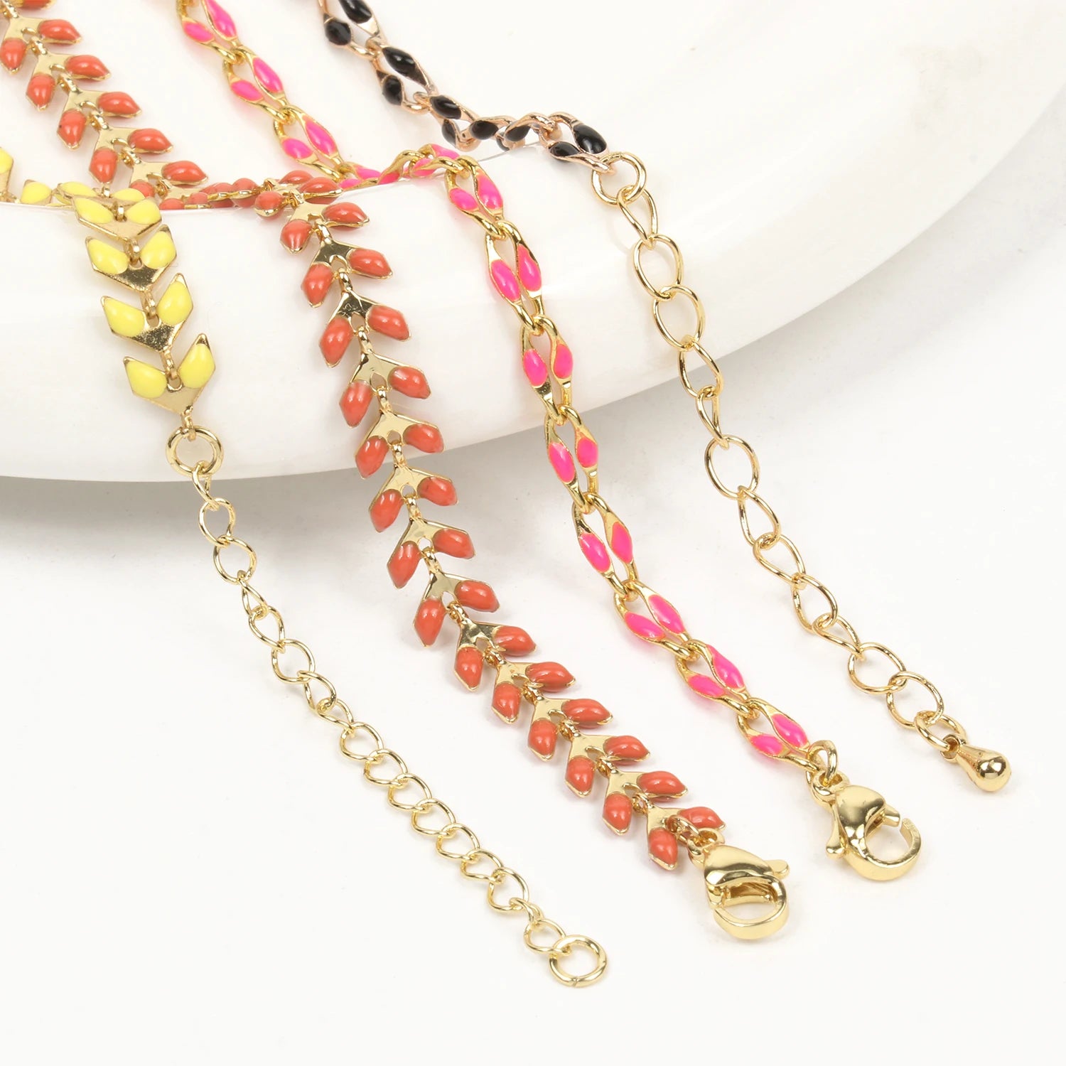 Fashion Stainless Steel Beaded Charm Bracelet – Blue & Red