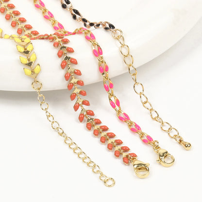 Fashion Stainless Steel Beaded Charm Bracelet – Blue & Red