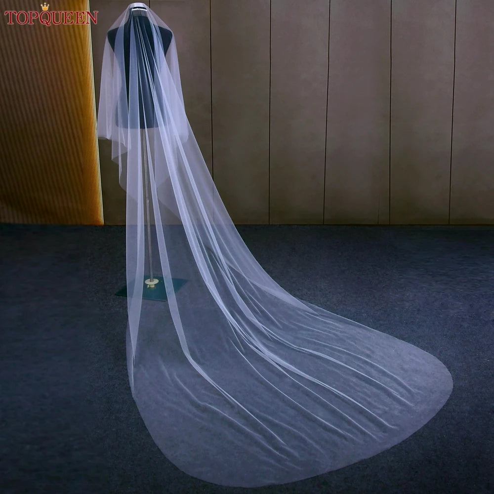 2-Tier Minimalist Bridal Veil with Blusher