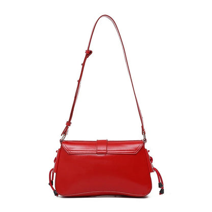 Multi-Pocket Rivet Shoulder Bag for Women – PU Leather