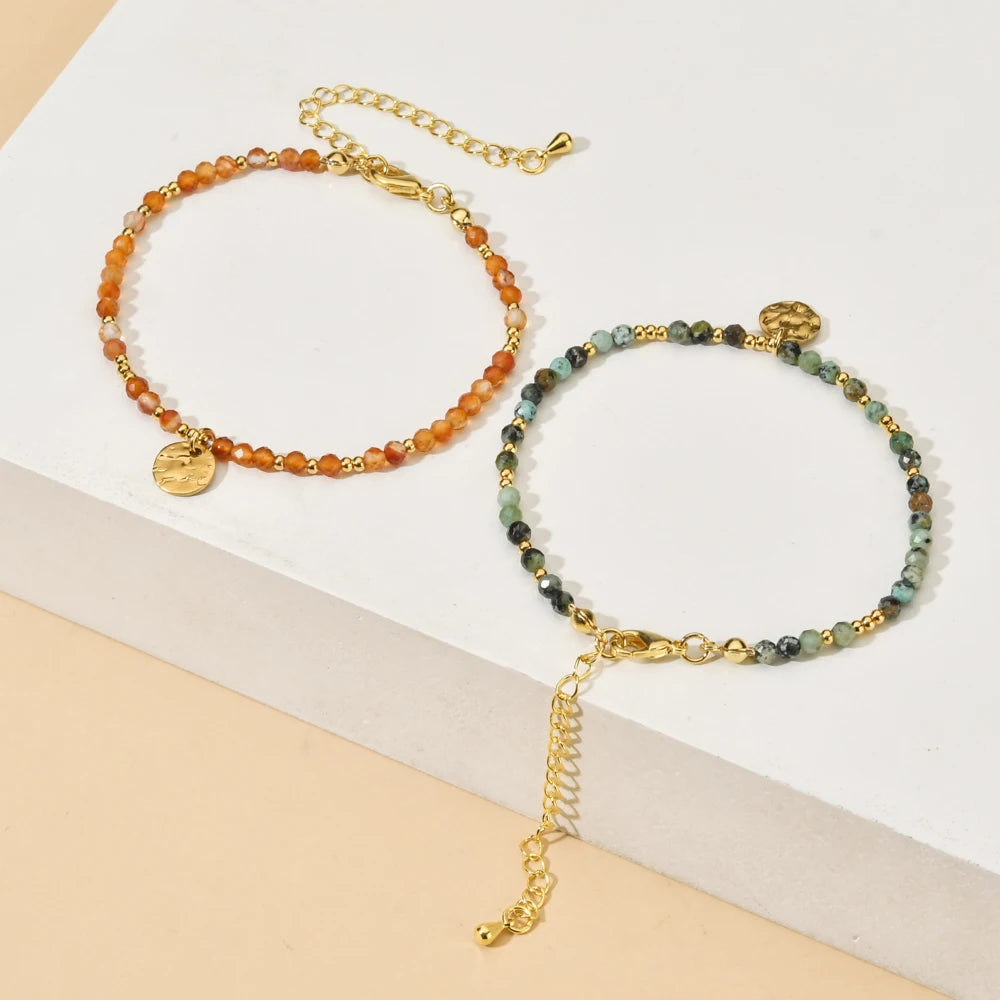 Natural Stone Turquoise Beads Bracelet for Women