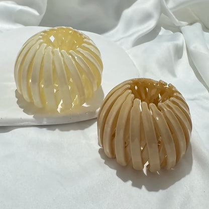 Acrylic Bun Hair Claw Clip – Bird Nest Expanding Style