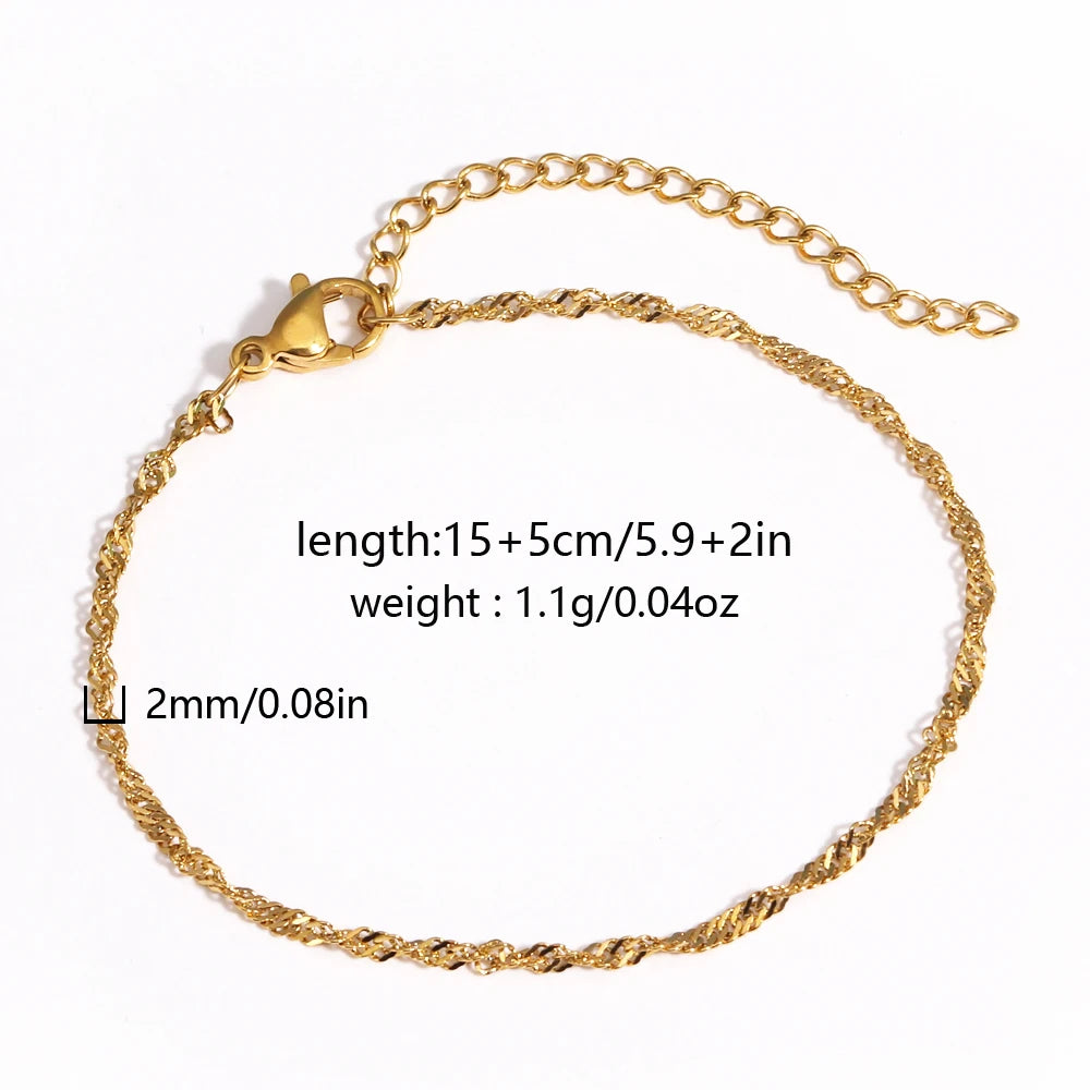 Chunky Gold Plated Stainless Steel Link Chain Bracelet