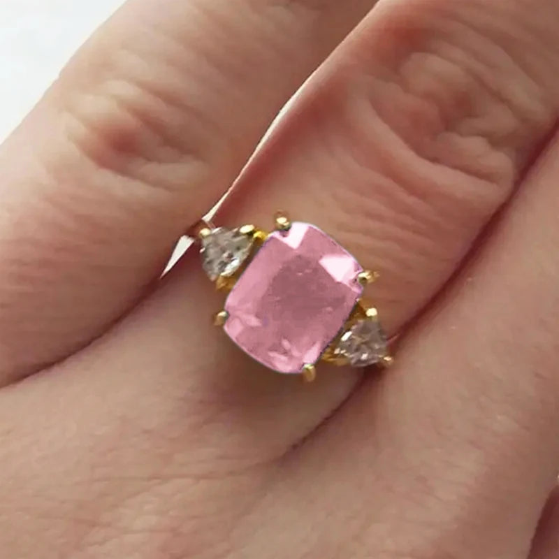 Huitan Bright Zirconia Ring for Women