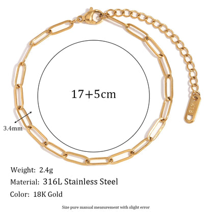 Stainless Steel Chain Bracelet for Women – Gold PVD Plated