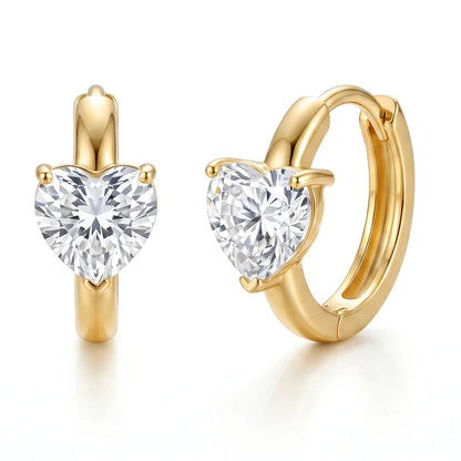 18K Gold Plated Zirconia Huggie Hoop Earrings – 12.4mm