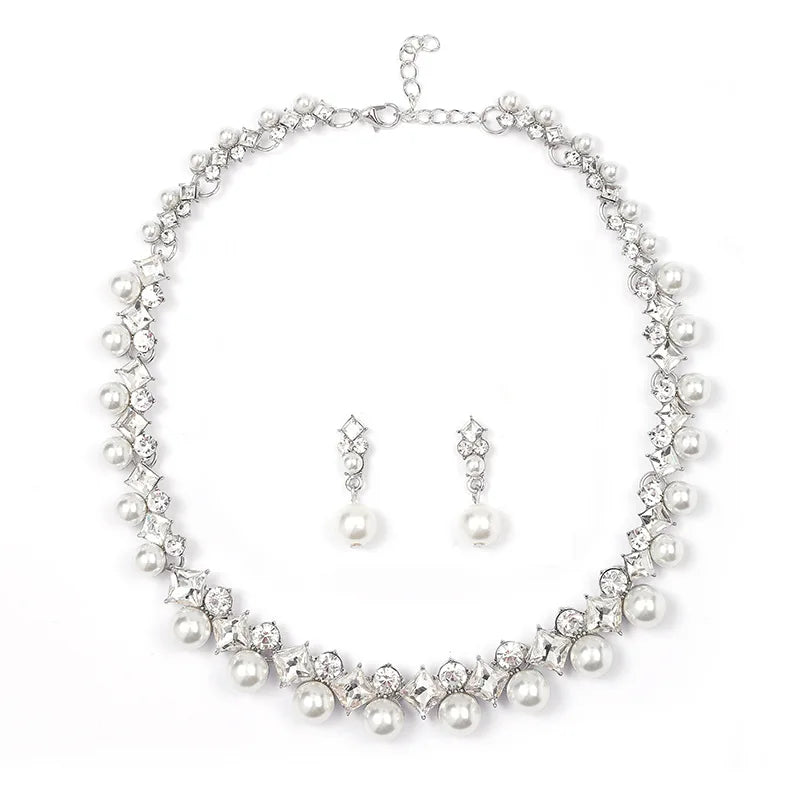 New pearl gemstone jewelry woman necklace set for women by edenista